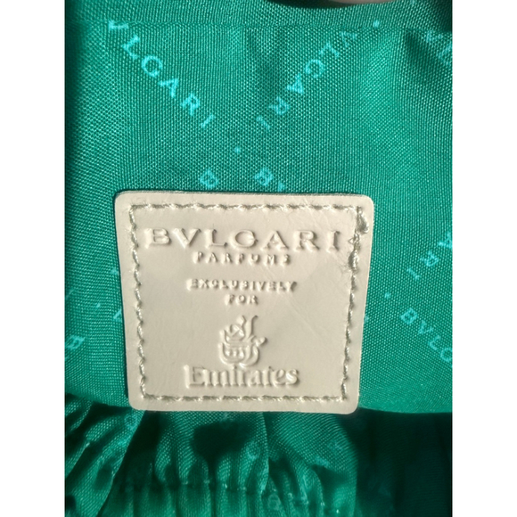 BVLGARI Brown Leather Travel Toiletry Bag Dopp Kit Emirates Exclusive - Picture 4 of 9